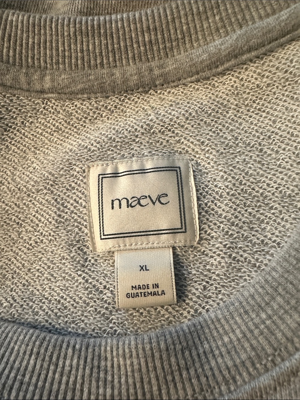 New with Tag! Anthropologie Maeve Gray Nautical Puff Sleeve Sweatshirt sz XL - Picture 8 of 10